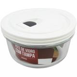 Pote de Vidro Redondo com Tampa Fechamento Hermético 390ml - Clink
