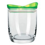 Pote de Vidro Transparente com Tampa Colorex Opa! 700ml 7665 Nadir. Tampa em cores sortidas.
