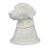Pote decorativo de resina cachorro 12cm x 11cm x 16cm - Btc decor