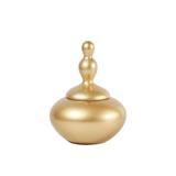 Pote Decorativo Pequeno com Tampa Dourado - Mazzotti