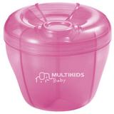 Pote Dosador Leite de Pó Funny Meal 4 Divisões Multikids Baby Rosa