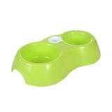 Pote Duplo de Ração e Água Para Cachorros e Gatos Verde - Meu Pet
