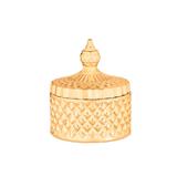 Pote em vidro Mart 13x10,5cm dourado