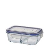 Pote Hauskraft Hermético 2 Divisórias Vidro 950ML - 31124