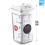 Pote hermético 560ml quadrado - Nipo center