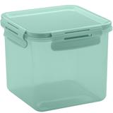 Pote Hermético Alimentos Trava Click Quadrado Vedação 1500ml Verde Menta - Ou