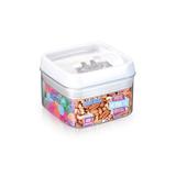 Pote Hermético de Acrílico Quadrado Mini 400 ML - Injetplastec