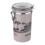 Pote Hermético Em Aço Inox Erva Mate 2.1 Litros Bege Soprano