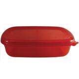 Pote Hermético Freezer Microondas Grande Retangular 3000ml Vermelho - Zanline