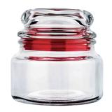 Pote Hermético Pequeno Euro Vidro 350ml Vermelho VDR1006 - Euro home