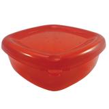 Pote Hermético Quadrado Capacidade 1915ml Freezer Microondas Vermelho - Zanline