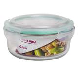 Pote Hermético Redondo Vidro Borosilicato Tampa 4 Travas Marmita Micro-ondas 400ML - Click Glass