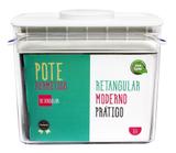 Pote Hermetico Retangular 1L Incolor - Gedex