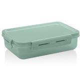 Pote Hermético Retangular 870ml Trava OU Click Lanche Verde Menta