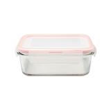 Pote Hermético Retangular em Vidro 350ml Kenya Laranja