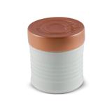 Pote Lata 700ml Mondoceram Gourmet 13,5cmx12,5cmx12,5cm Branco/Cobre