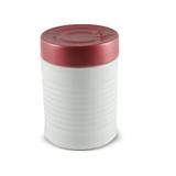 Pote Lata 900ml Mondoceram Gourmet 17,5cmx12,5cmx12,5cm Branco/Rose Gold