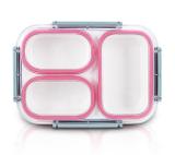 Pote Marmita c/ 3 Compartimentos Tampa Transparente 1350 ml - Jacki design