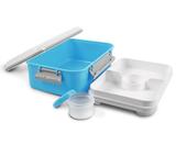 Pote Marmita com 3 compartimentos 1400ml Azul Jacki Design