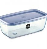 Pote multiuso vision azul translucido retangular 1,5l (uz271-azu) - uz utilidades