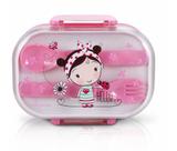 Pote para lanches dois andares + talheres infantil - Jacki design