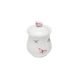 Pote Para Mantimentos Com Tampa 350ml Porcelana Borboletas Wolff