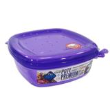 Pote plástico quadrado médio lilás 1178ml - plastutti
