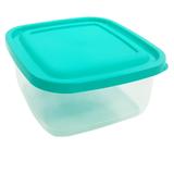 Pote plástico quadrado transparente 1300ml - ercaplast