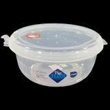Pote plástico redondo médio transparente 1800ml - plastutti