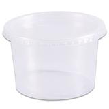 Pote Plástico Redondo Transparente Freezer/Microondas 1000ml c/24 - Prafesta