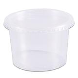 Pote Plástico Redondo Transparente Freezer/Microondas 500ml c/24 - Prafesta