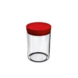 Pote Porta Mantimentos Transparente Tampa Vermelho 1,4 lts - Uz