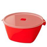 Pote Premium redondo vermelho 4 L - Goldenhome