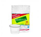 Pote Redondo c/ Tampa Rioplastic 250 ml - Cx. c/ 500 Unidades