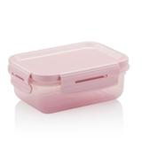 Pote Retangular Click 380ml - Rosa Quartz - Ou