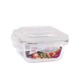 Pote Vidro Hermética Trava Quadrado 320ml Marmita - Casa linda