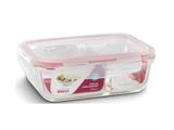 Pote Vidro Hermético Divisória Retangular 1010ml Marmita - Casa linda