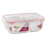Pote Vidro Hermetico Marmita Divisoria Tampa 4 Travas 1010ml - Casa linda