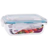 Pote Vidro Hermético Marmita Tampa 4 Travas Alimentos 640ml - Casa linda