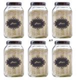 Potes 3L Arroz Pacote 6 Unidades Preto - Black - Vetrolar