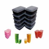 Potes Herméticos De Plástico Para Alimentos Kit C/40 1000ml Coloridos - Rs