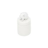 Potiche ceramica marmot on top branco/prata gde 5x5x8.5cm - Urban