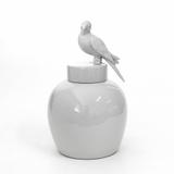 Potiche em Cerâmica Pássaro Noah Off-White - Soul home