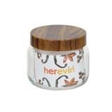 Potiche Wood 425 ml Incolor e Marrom - Lyor