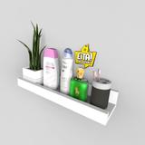 Prateleira Banheiro Canaleta Organizadora Cosméticos 40cm - Eita! casa perfeita