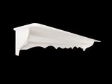 prateleira com varão 80cm porta fralda mdf provençal branca quarto de bebê - Galeria baby