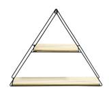 Prateleira Decorativa 50cm De Metal E Madeira Geo Forms Triangle Preto Urban - H40499