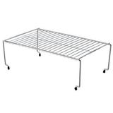 Prateleira Empilhável Suporte Aço Cromado Organizador Multiuso 44x25x18cm Armário Cozinha Closet - Nacional