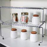Prateleira Empilhável Suporte Aço Cromado Organizador Multiuso 44x25x18cm Armário Cozinha Closet - Nacional