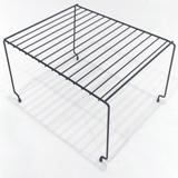 Prateleira Empilhável Suporte Organizador Multiuso Aço 32x25x18cm Armário Closet Cozinha Cor Preta - Nacional